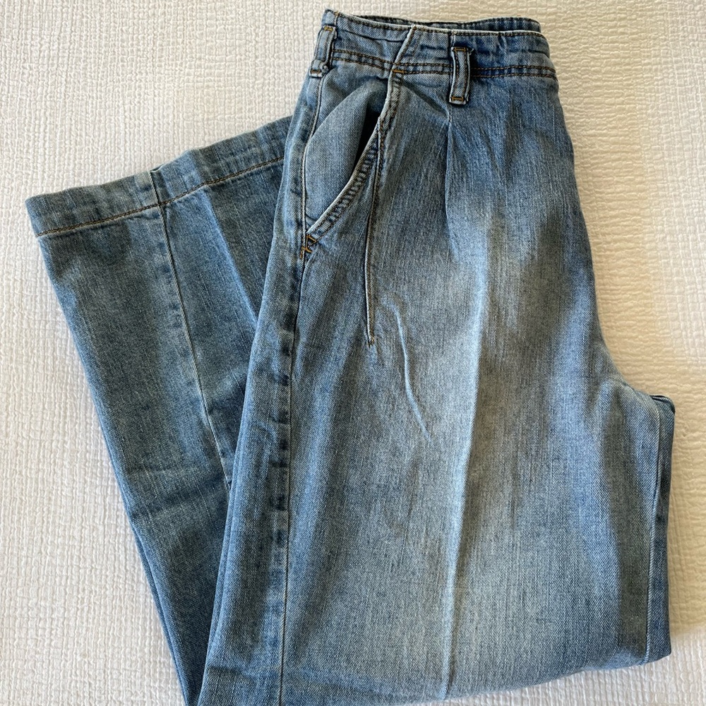 Pilcro Light Blue Wide Leg Jeans